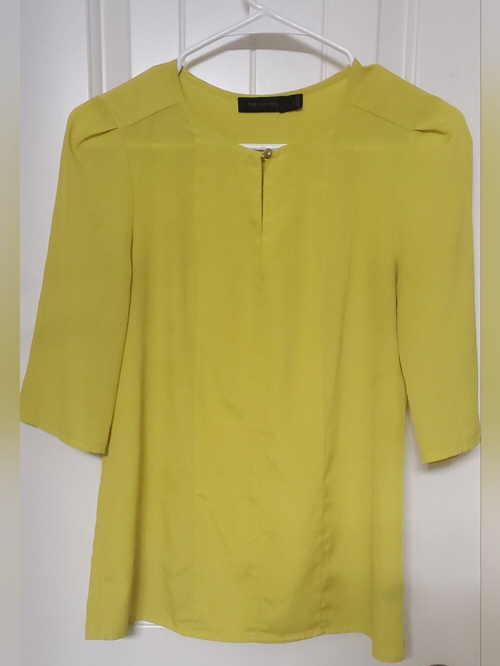 The Limited Lime Green Blouse - Round Neck 3/4 Sleeve
